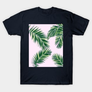 Palm Fronds on Pink T-Shirt